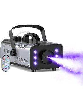 1200W Fog Machine with LED Lights, 6000CFM Smoke Maker for Parties & Events
